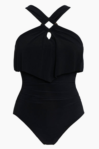 Tummy Control Swimsuit One Piece - Magicsuit Square Cut Liza Black | Miraclesuit