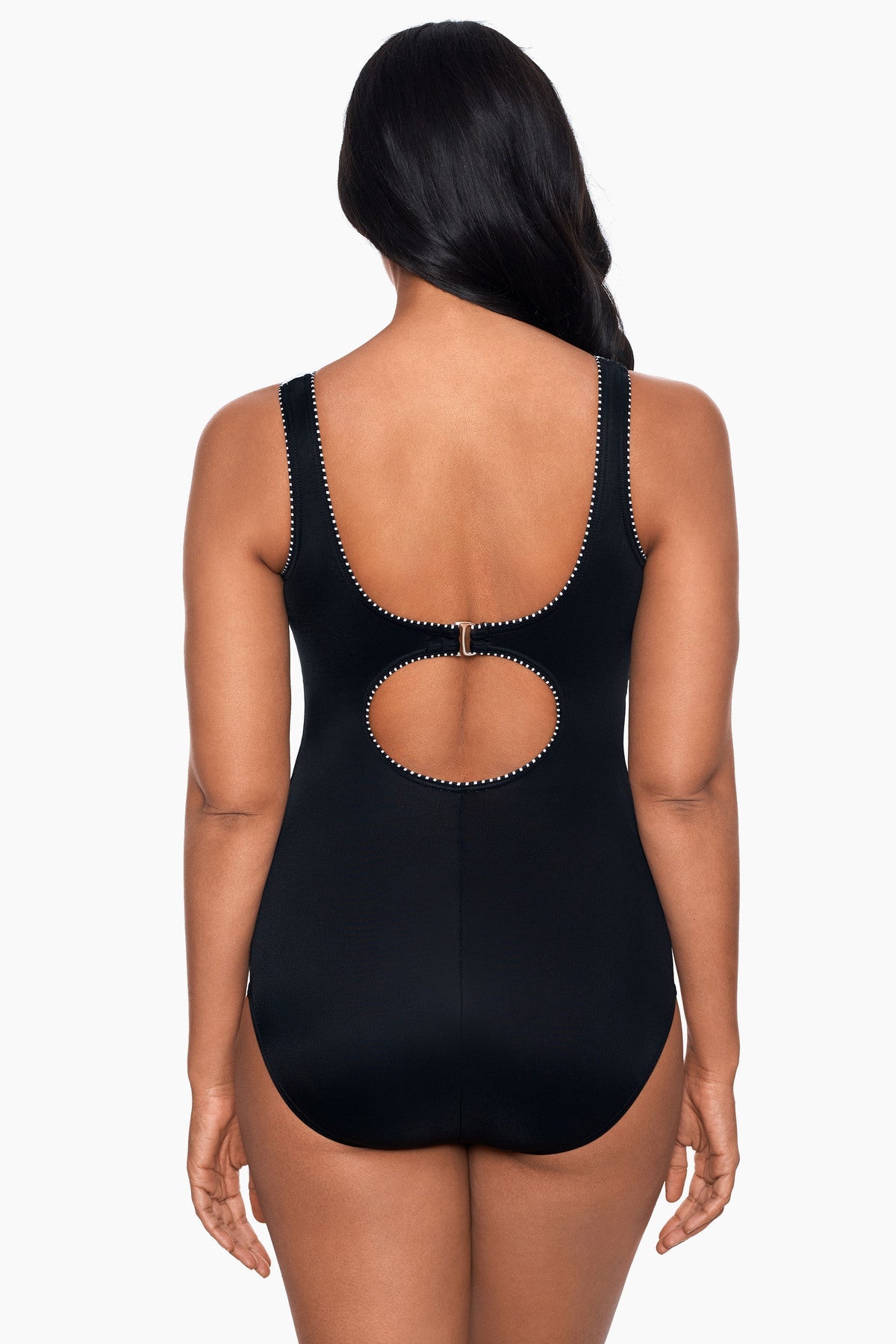 Colorblock Touche One Piece Swimsuit Black/White | Miraclesuit