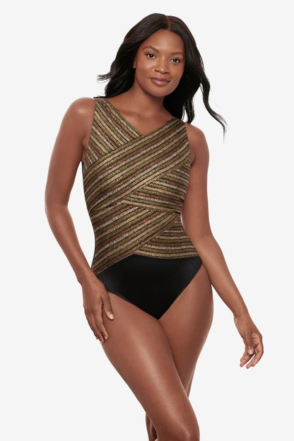 Brio One Piece in Sparkle Sands Black/Multi | Miraclesuit