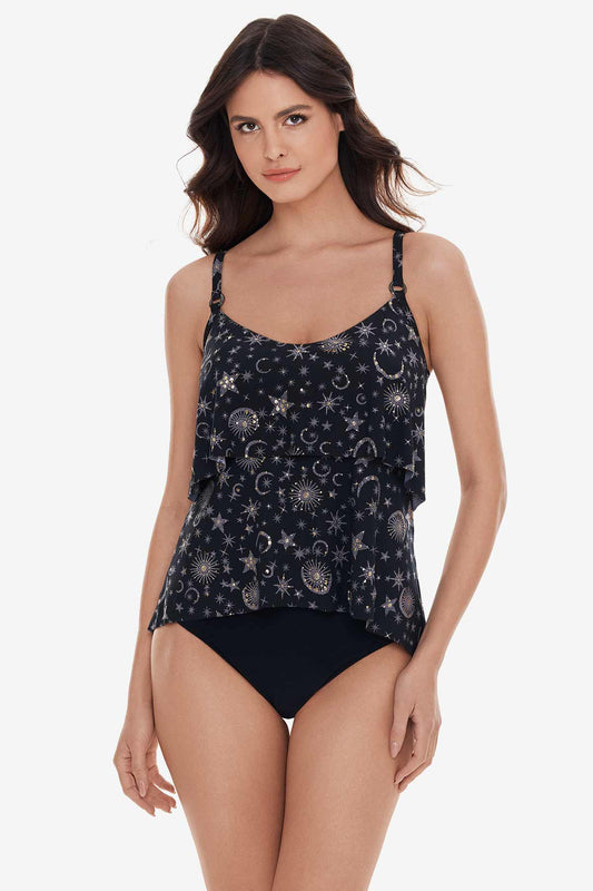 Grace Tankini Top in Lucky Stars Black/Gold | Miraclesuit