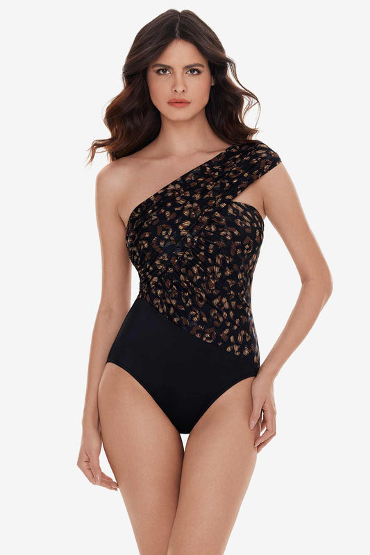 Goddess One Piece in La Paz Black/Brown | Miraclesuit
