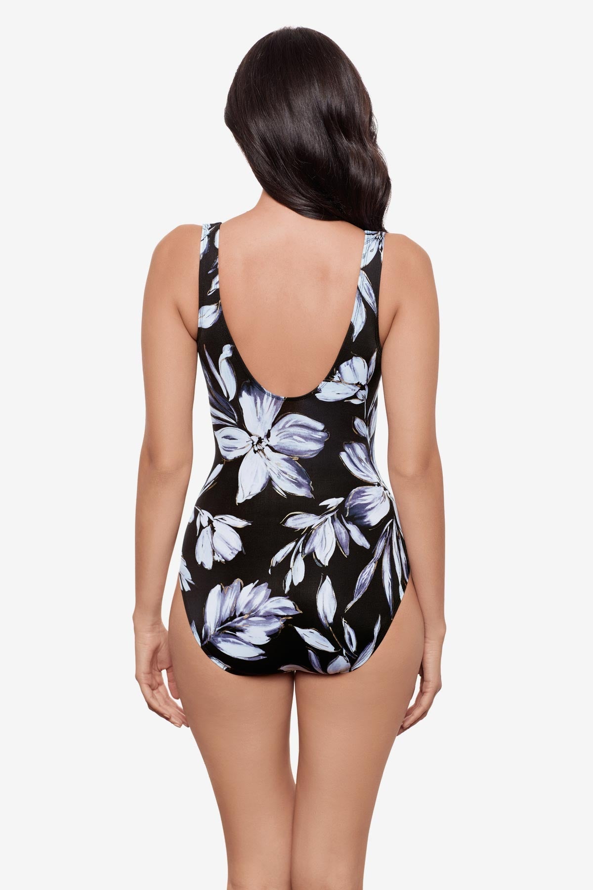 It's A Wrap One Piece in Fiore Di Luna Black/White | Miraclesuit