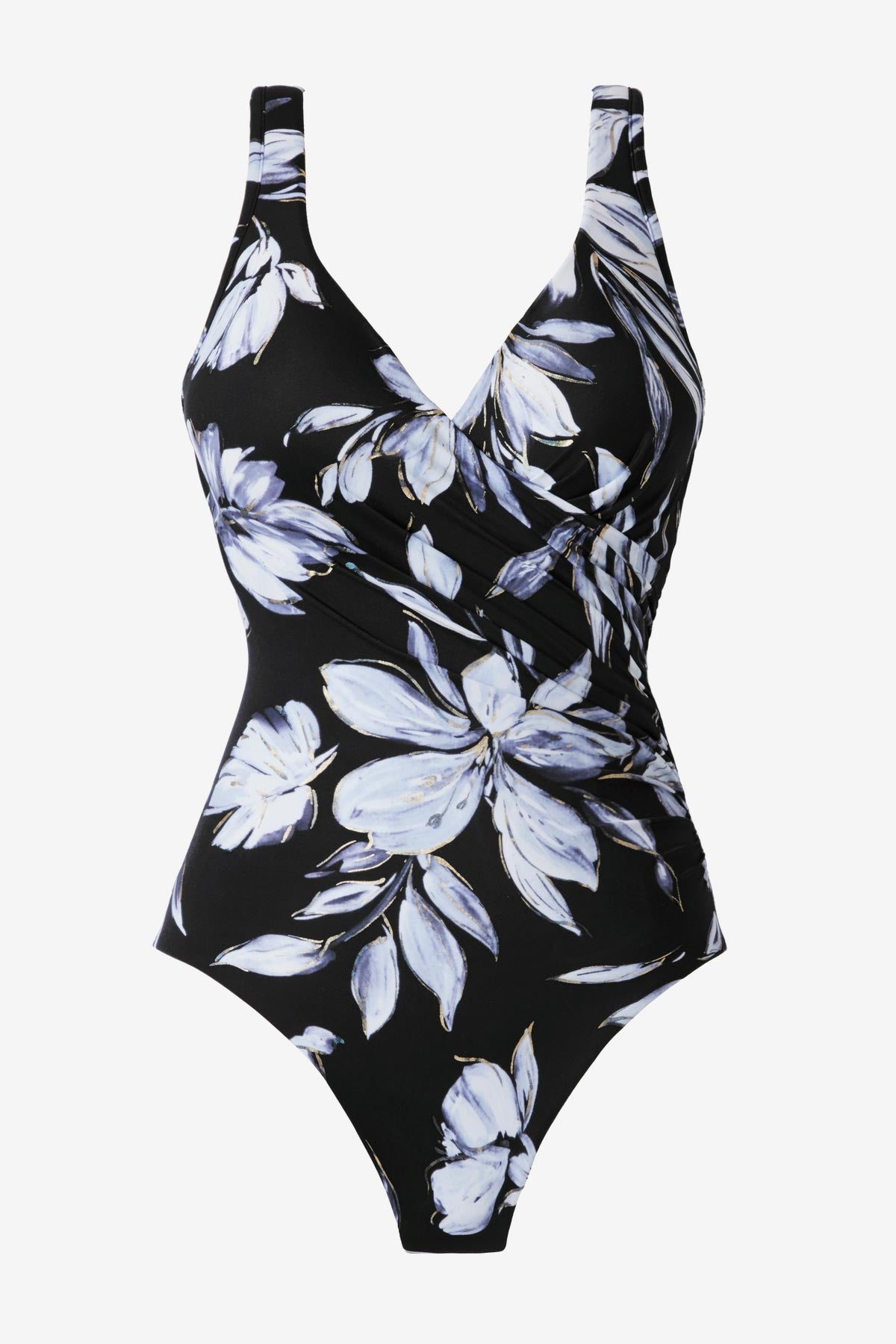 It's A Wrap One Piece in Fiore Di Luna Black/White | Miraclesuit