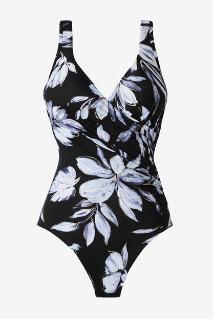 It's A Wrap One Piece in Fiore Di Luna Black/White | Miraclesuit