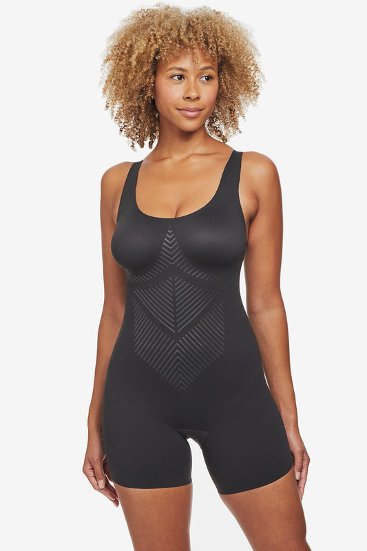 Iconic Core Mid-Thigh Bodysuit with Rear Lift Black | Miraclesuit