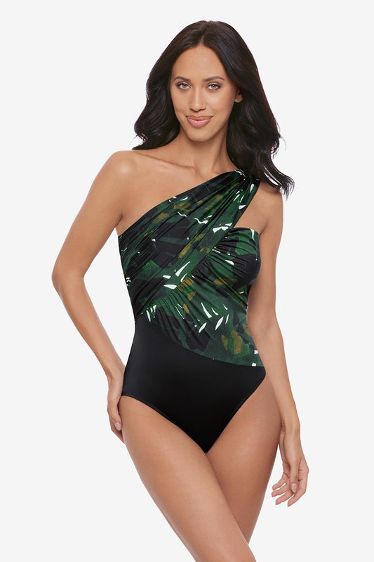 Magicsuit Palmetto Goddess One Piece Swimsuit Green/Multi | Miraclesuit