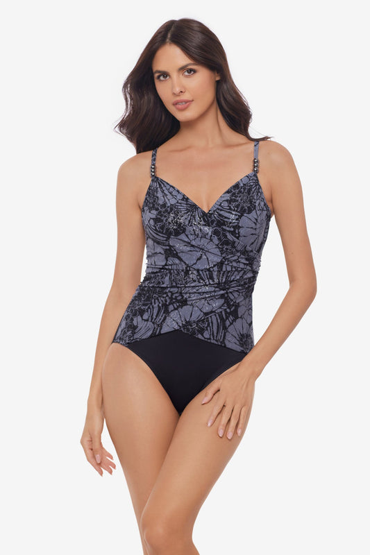 Magicsuit Shell Beach Louise One Piece Swimsuit Black/Multi | Miraclesuit