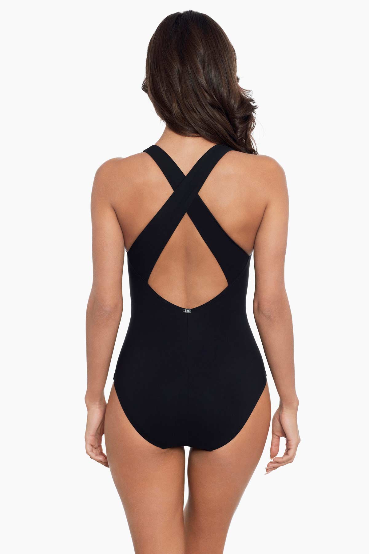 Amoressa Banda Sashay One Piece Swimsuit Black | Miraclesuit