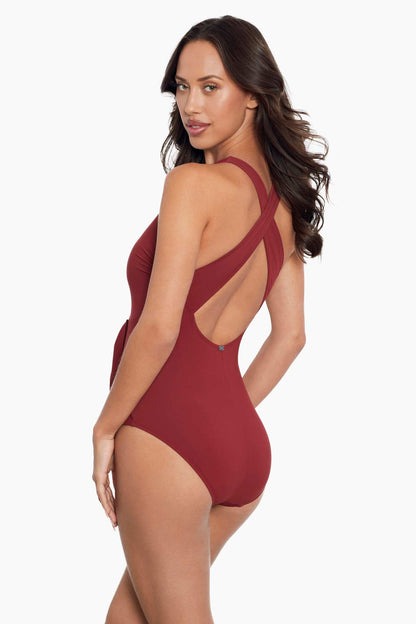 Amoressa Banda Sashay One Piece Swimsuit Black | Miraclesuit