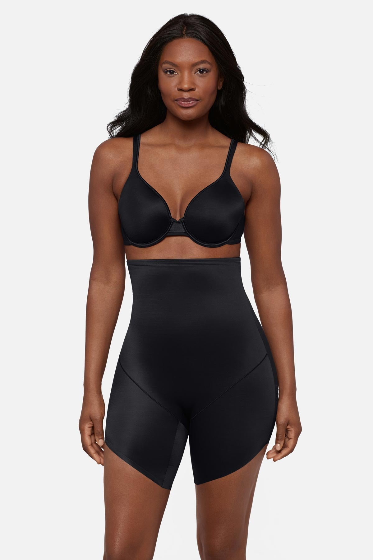 Showstopped High Waist Slanted Hem Shaping Short Black | Miraclesuit