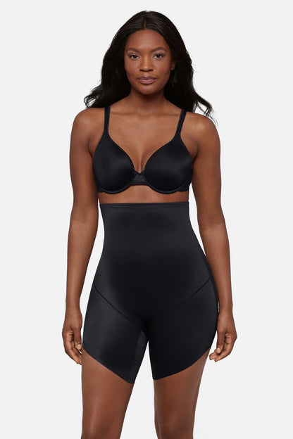 Showstopped High Waist Slanted Hem Shaping Short Black | Miraclesuit