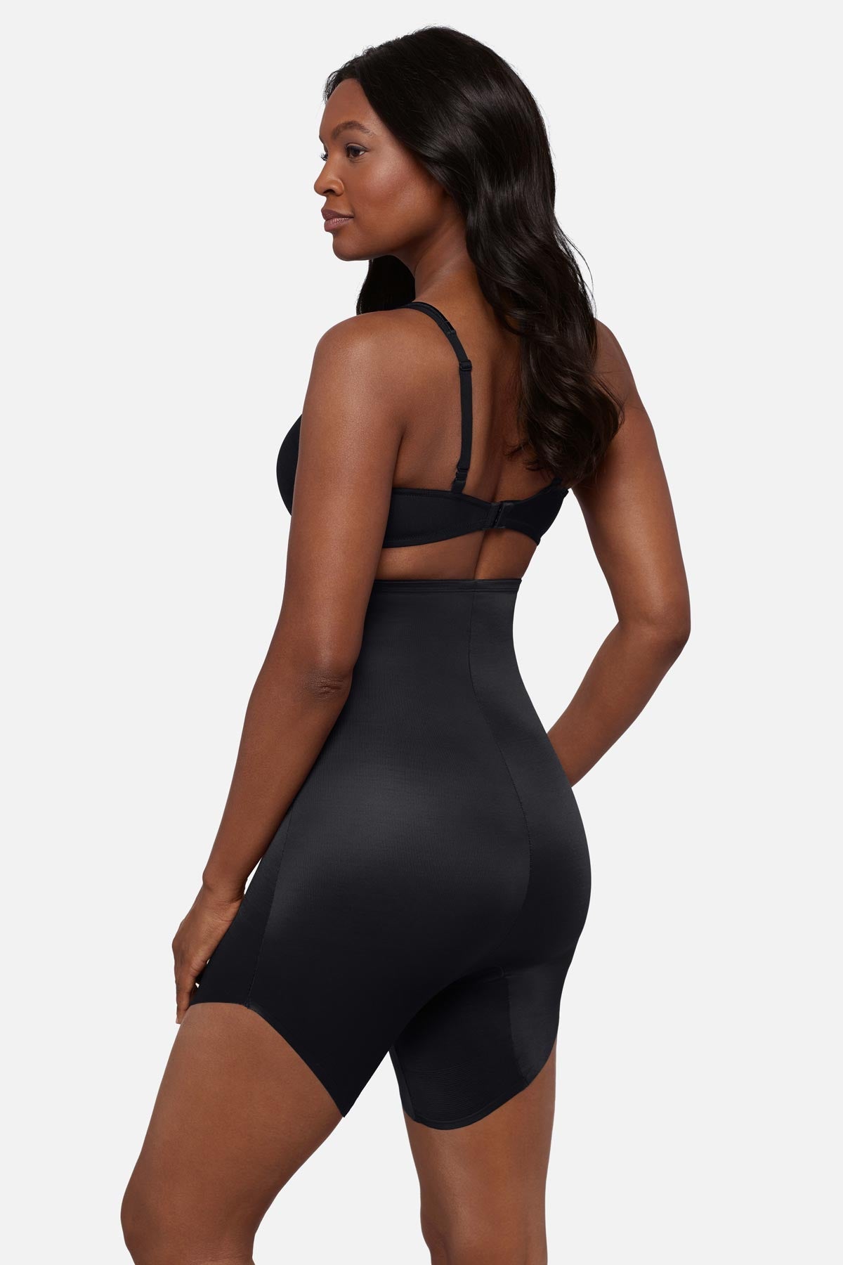 Showstopped High Waist Slanted Hem Shaping Short Black | Miraclesuit