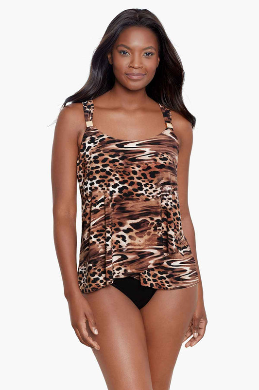 Ocicat Dazzle Tankini Black/Multi | Miraclesuit