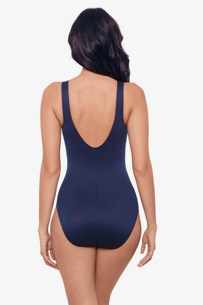 Spectra Somerpoint One Piece Swimsuit Midnight/White | Miraclesuit