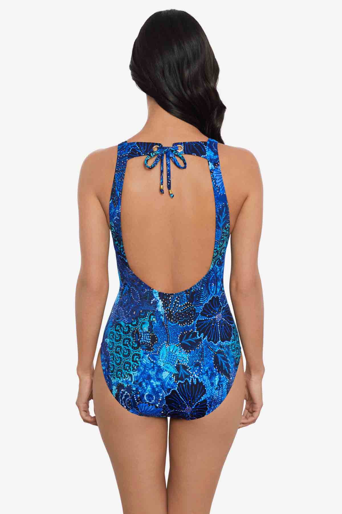 Magicsuit Jewels In The Nile Steffi One Piece Swimsuit Blue/Multi | Miraclesuit