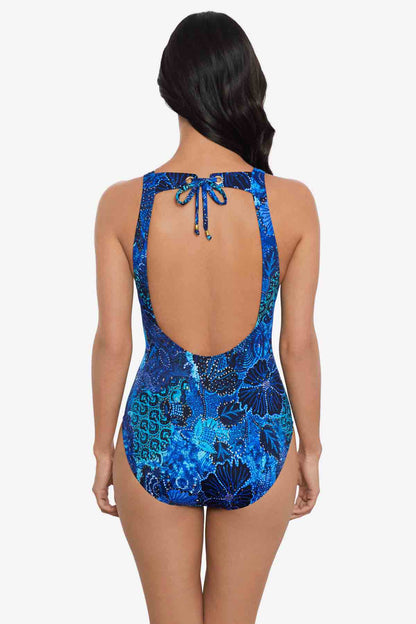 Magicsuit Jewels In The Nile Steffi One Piece Swimsuit Blue/Multi | Miraclesuit