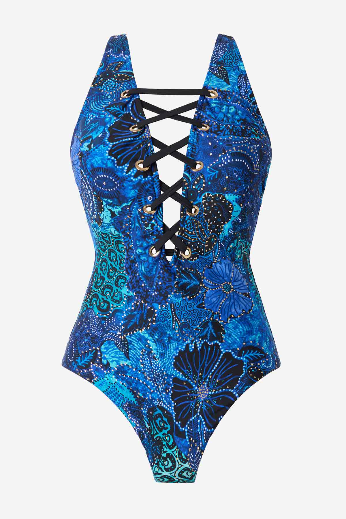 Magicsuit Jewels In The Nile Steffi One Piece Swimsuit Blue/Multi | Miraclesuit