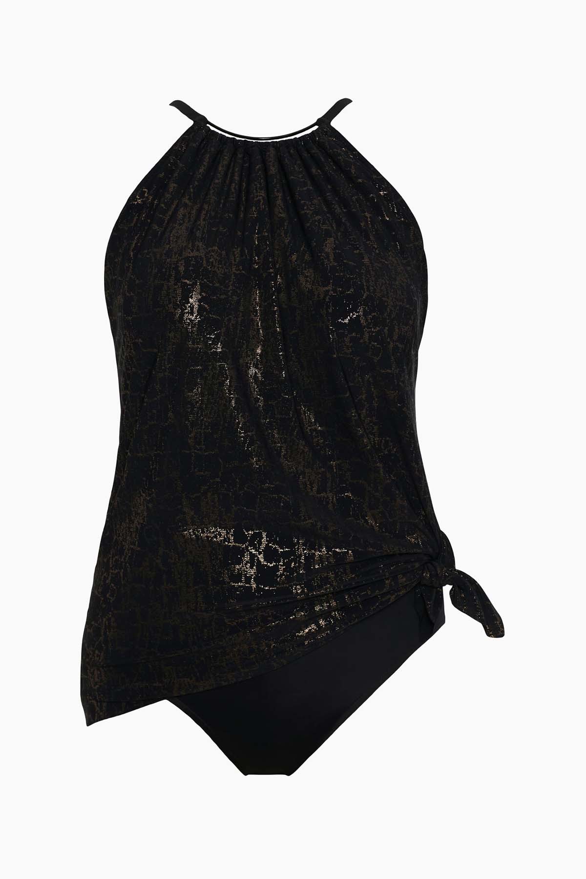Magicsuit Komodo Parker Underwire One Piece Swim Dress Black/Multi | Miraclesuit