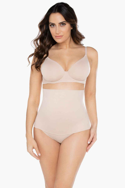 Comfy Curves High Waist Thong Warm Beige/Nude | Miraclesuit
