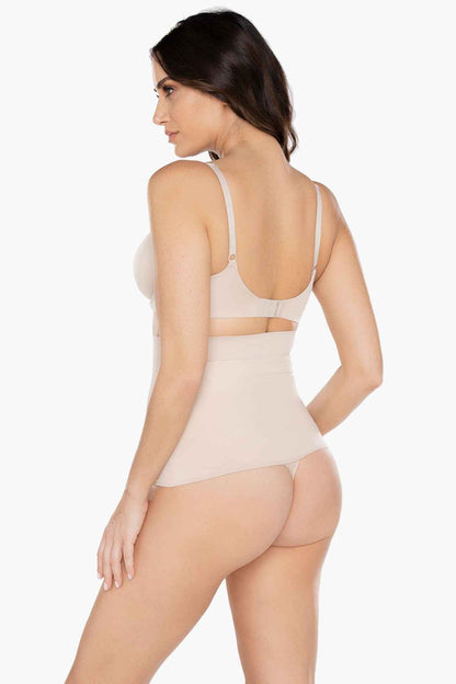 Comfy Curves High Waist Thong Warm Beige/Nude | Miraclesuit