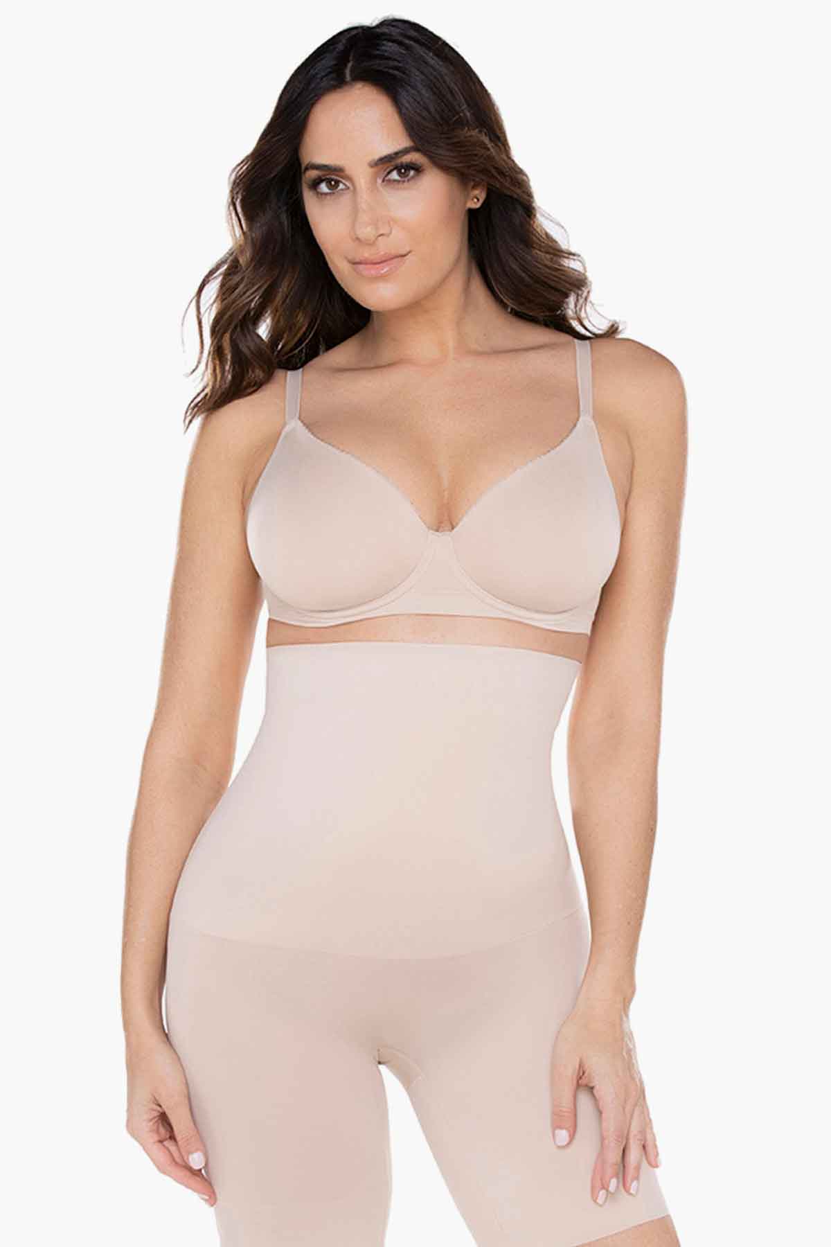 Comfy Curves Hi-Waist Long Leg Thigh Slimmer Shapewear Black | Miraclesuit