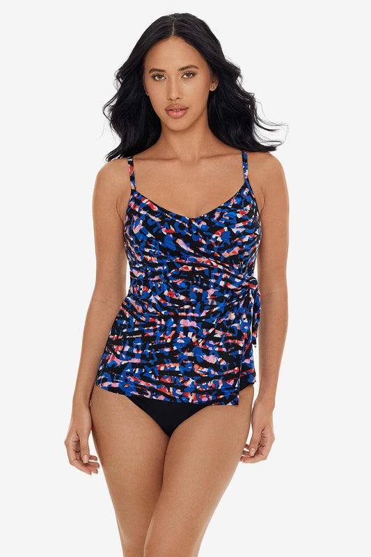 Carma Tankini Top in Burano Black/Multi | Miraclesuit