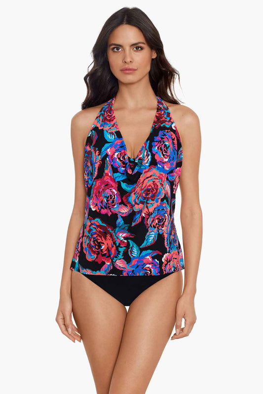 Magicsuit Sonic Blooms Sophie Tankini Black/Multi | Miraclesuit