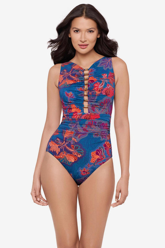 Swizzle One Piece Swimsuit in Decoupage Multi | Miraclesuit