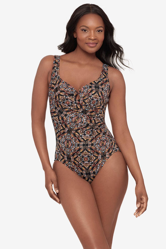 Escape One Piece Swimsuit in Scandale Black/Multi | Miraclesuit