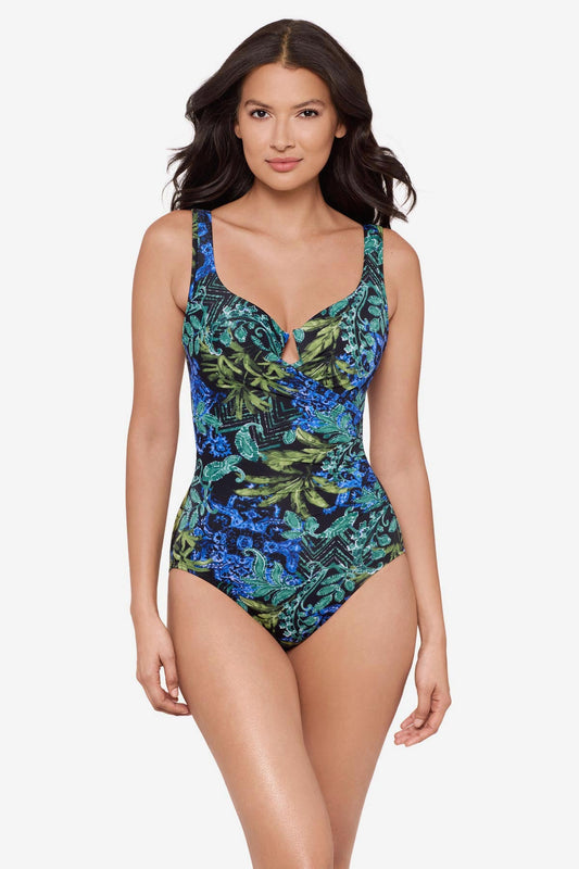 Escape One Piece Swimsuit in Gasparilla Black/Multi | Miraclesuit