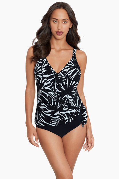 Magicsuit Chicly Shaded Winnie Tankini Black/White | Miraclesuit