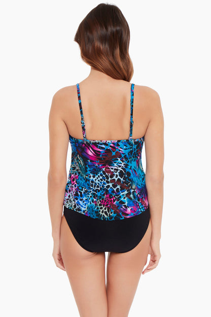 Magicsuit Social Butterfly Rita Tankini Blue/Multi | Miraclesuit
