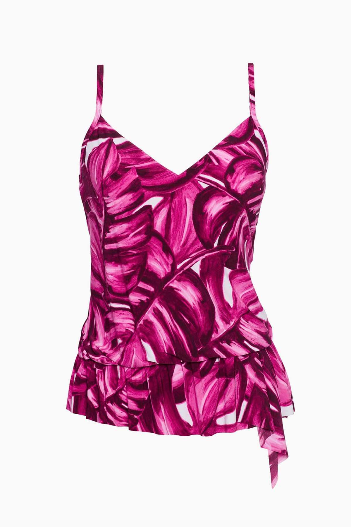 Magicsuit Pink Palmas Camille Tankini White/Pink/Multi | Miraclesuit