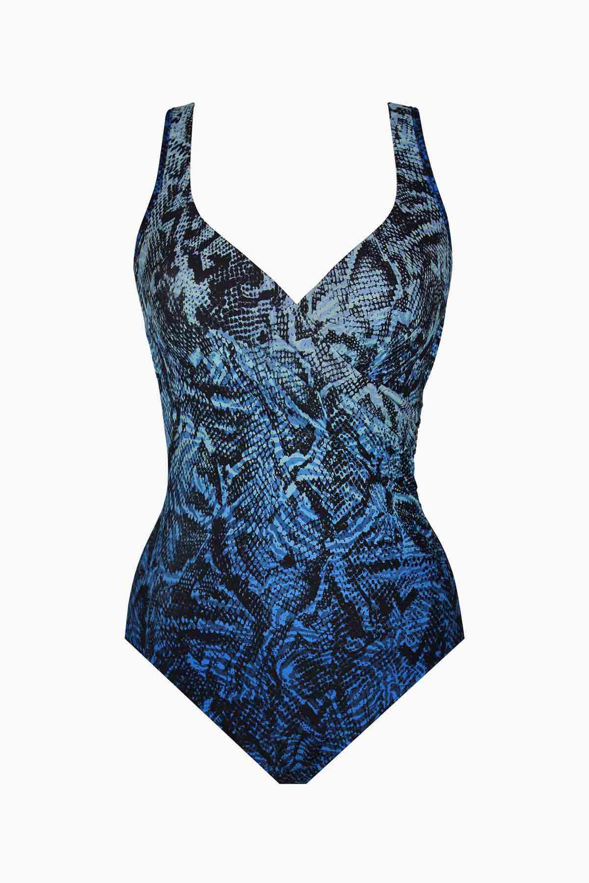 Boa Blues It's A Wrap One Piece Swimsuit Blue | Miraclesuit
