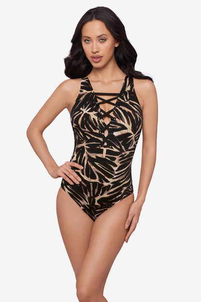 Magicsuit Desert Mirage Steffi One Piece Swimsuit Black/Multi | Miraclesuit