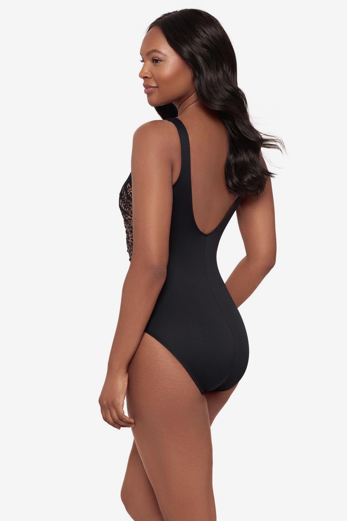 Temptress One Piece Swimsuit in Costa D' Oro Black | Miraclesuit