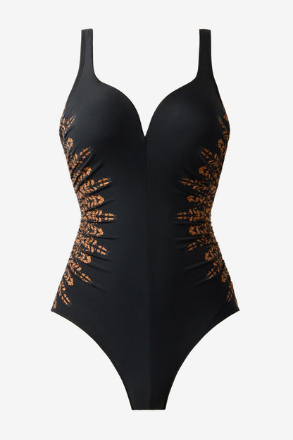 Temptress One Piece Swimsuit in Costa D' Oro Black | Miraclesuit